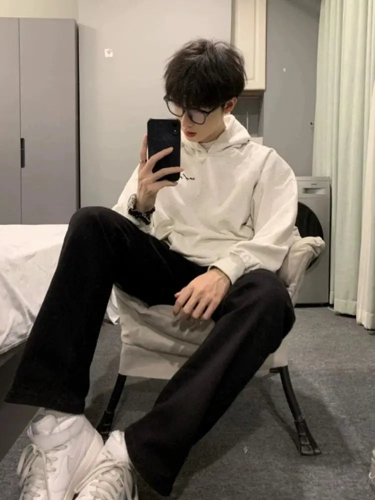 Mens With Hat Hoodies Clothing Handball Plus Windproof Cotone Fall Embroidered V Casual Emo Red Paisley Romance Limited Texture