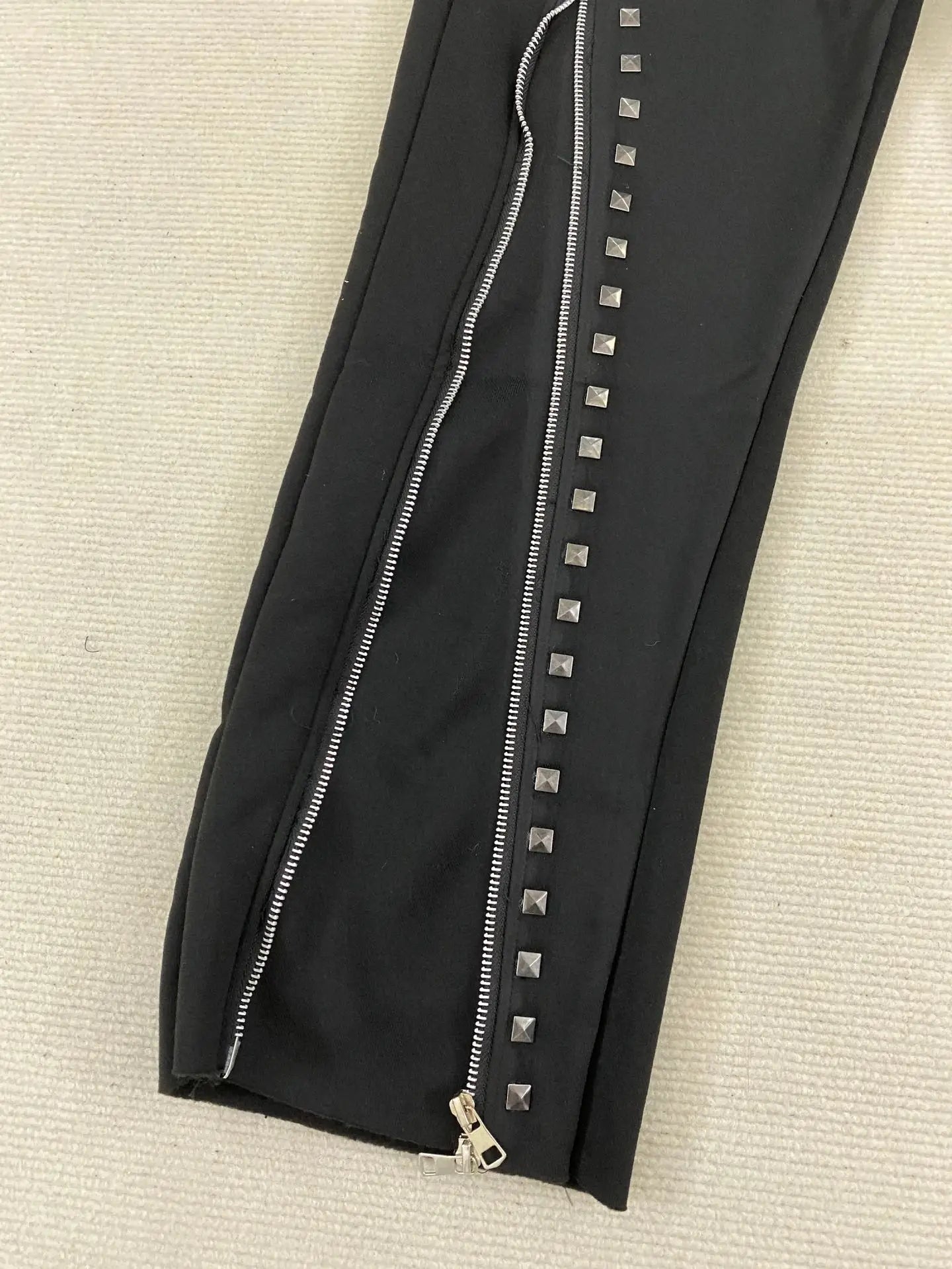 Y2k Vintage Gothic Aesthetics autumn winter pants punk zipper design streetwear style niche fashion retro emo unisex loose pants