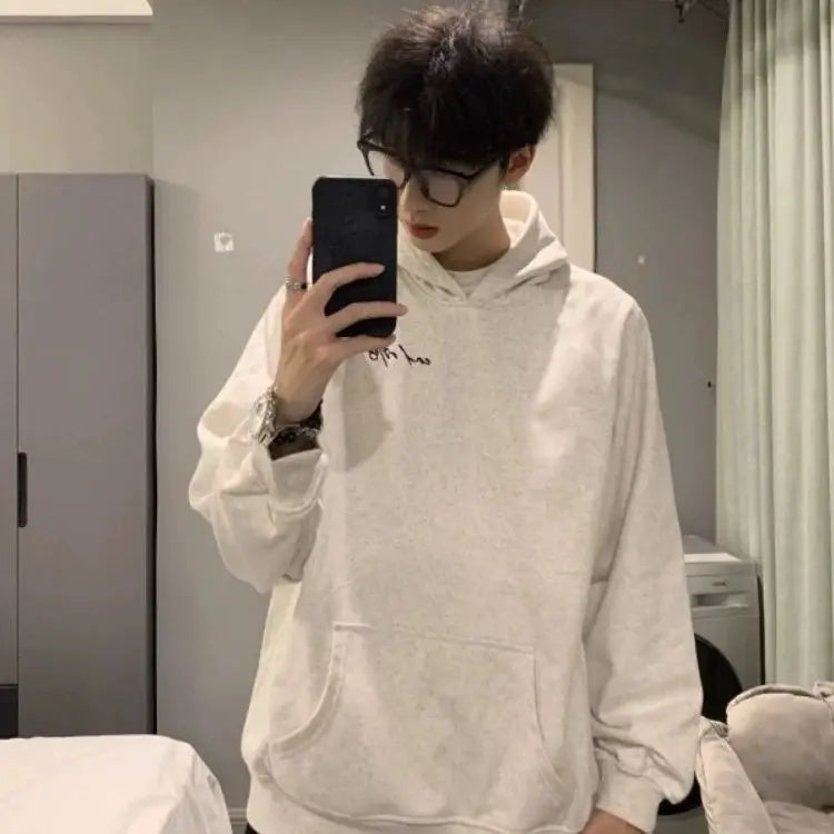 Mens With Hat Hoodies Clothing Handball Plus Windproof Cotone Fall Embroidered V Casual Emo Red Paisley Romance Limited Texture