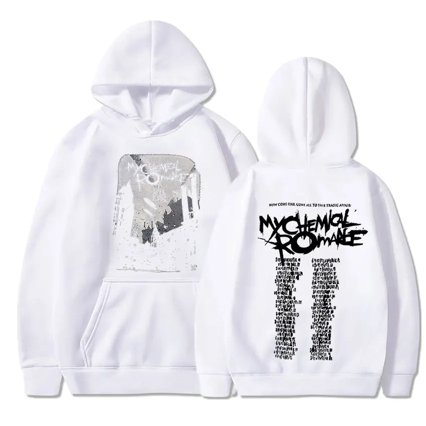 My Chemical Romance Hoodies Men Women Clothing Parade Punk Emo Rock Band Hooded Sweatshirts Fall Winter Oversized Pullovers