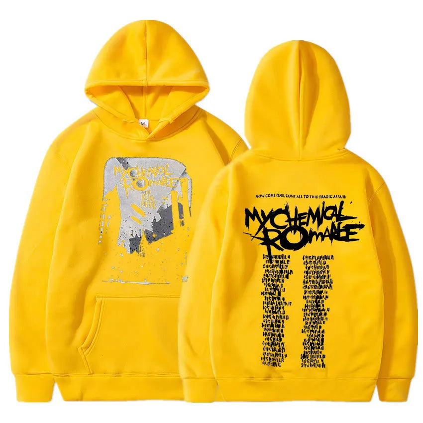 My Chemical Romance Hoodies Men Women Clothing Parade Punk Emo Rock Band Hooded Sweatshirts Fall Winter Oversized Pullovers
