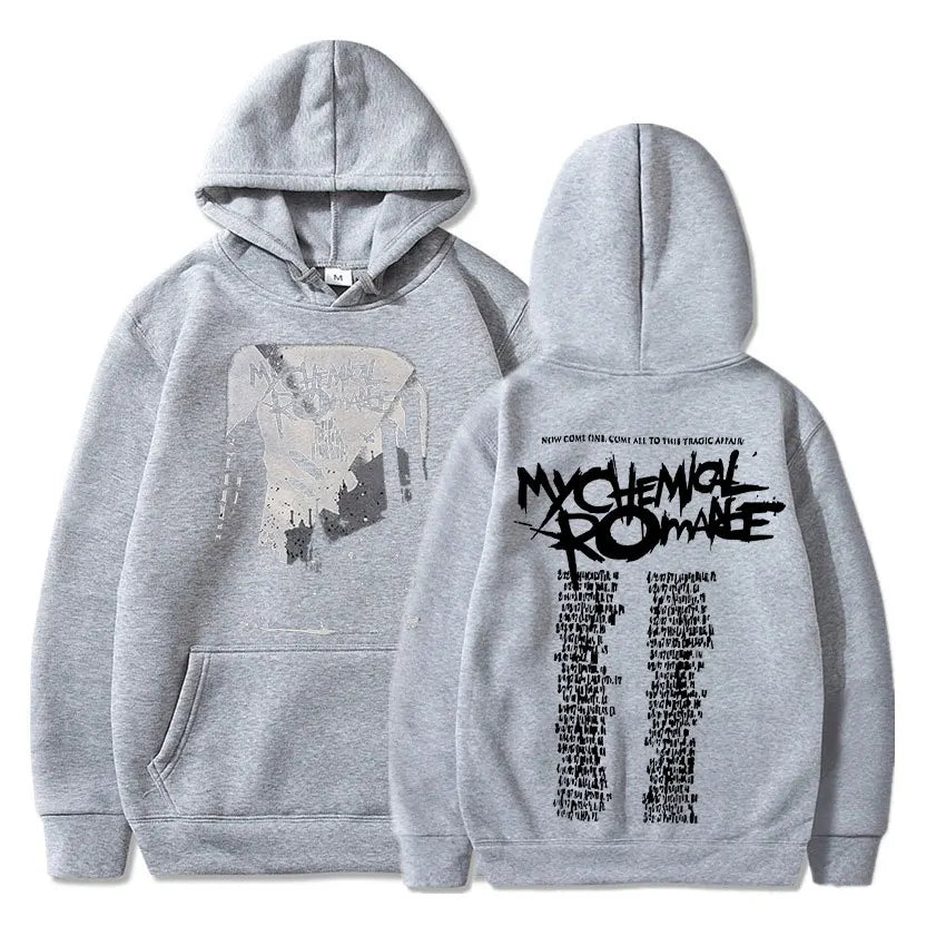 My Chemical Romance Hoodies Men Women Clothing Parade Punk Emo Rock Band Hooded Sweatshirts Fall Winter Oversized Pullovers